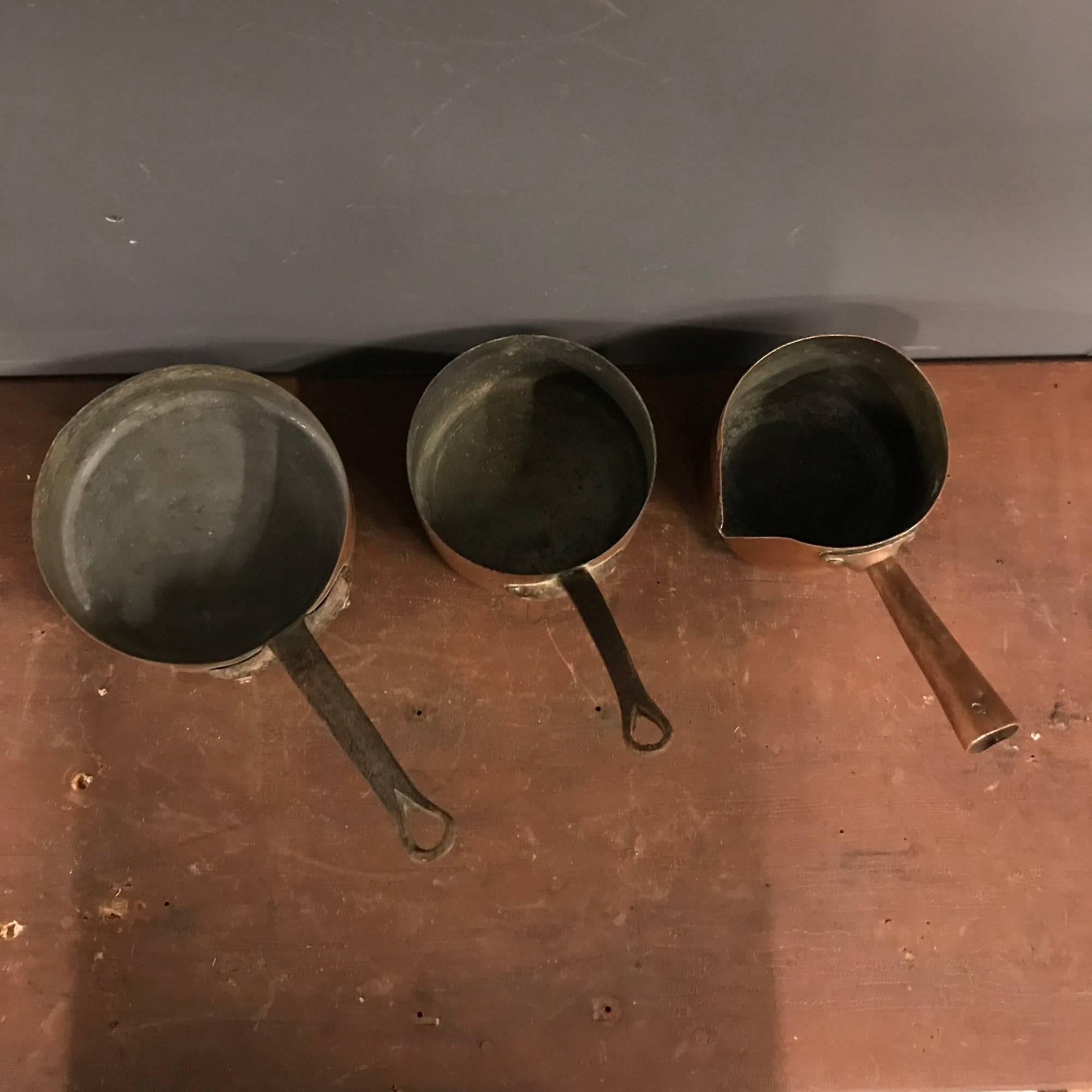 Set of Three Copper Pans 3