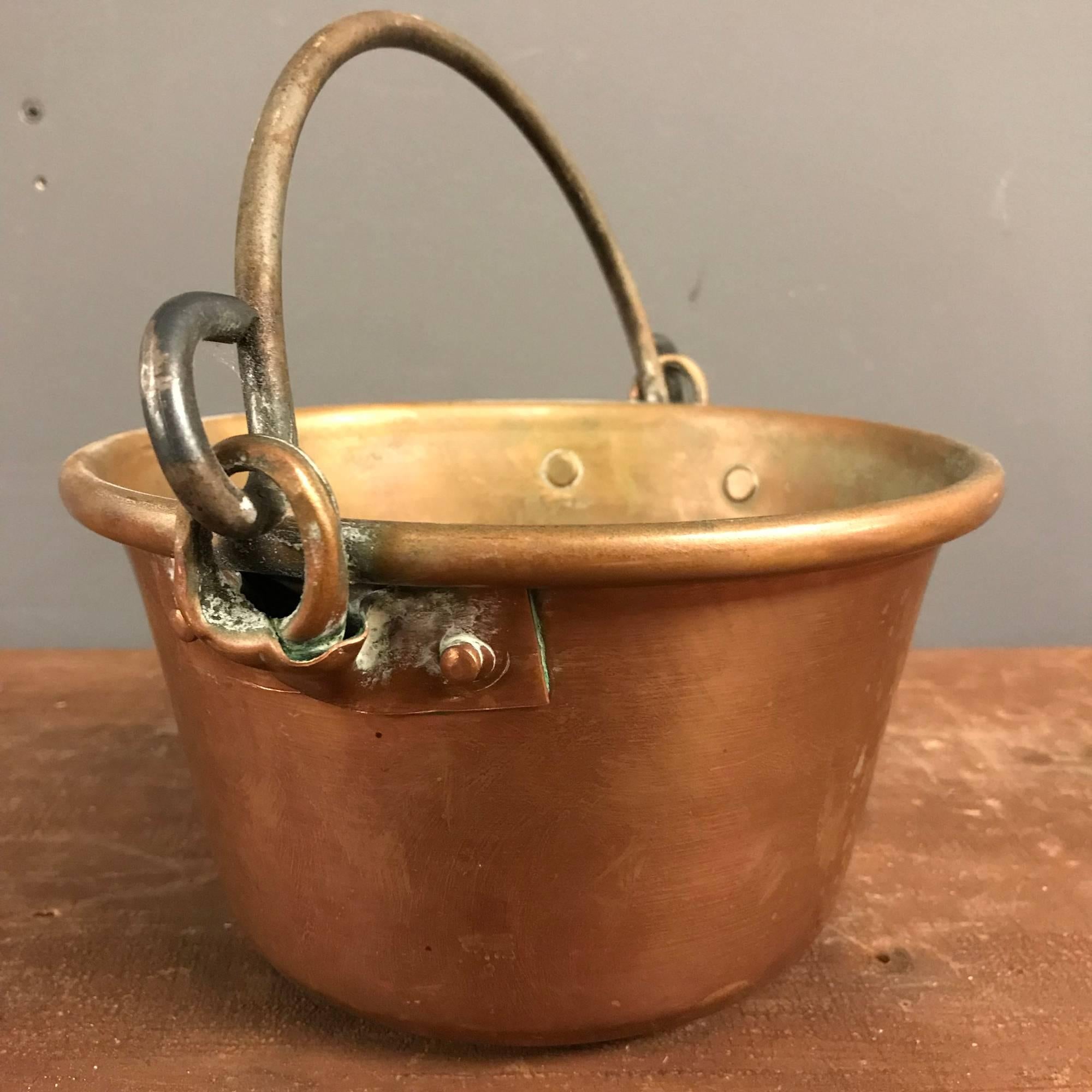 Small copper bucket. Remains in good condition.
