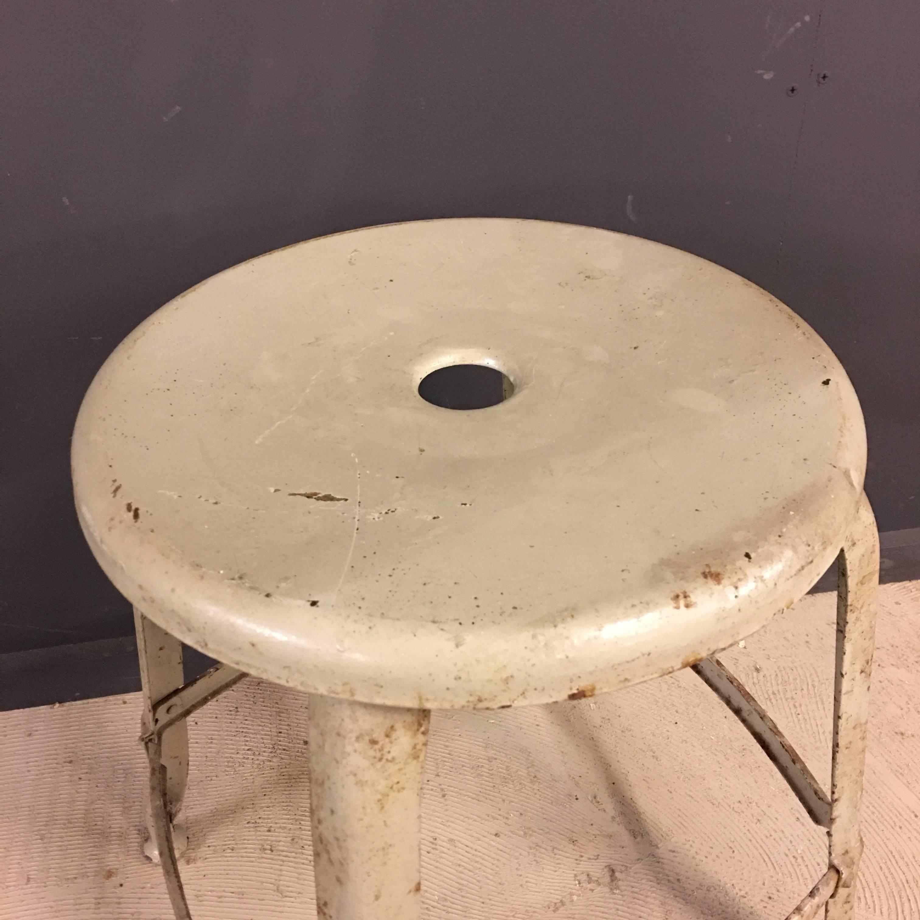 19th Century Industrial French Stool by Nicolle, 1940s