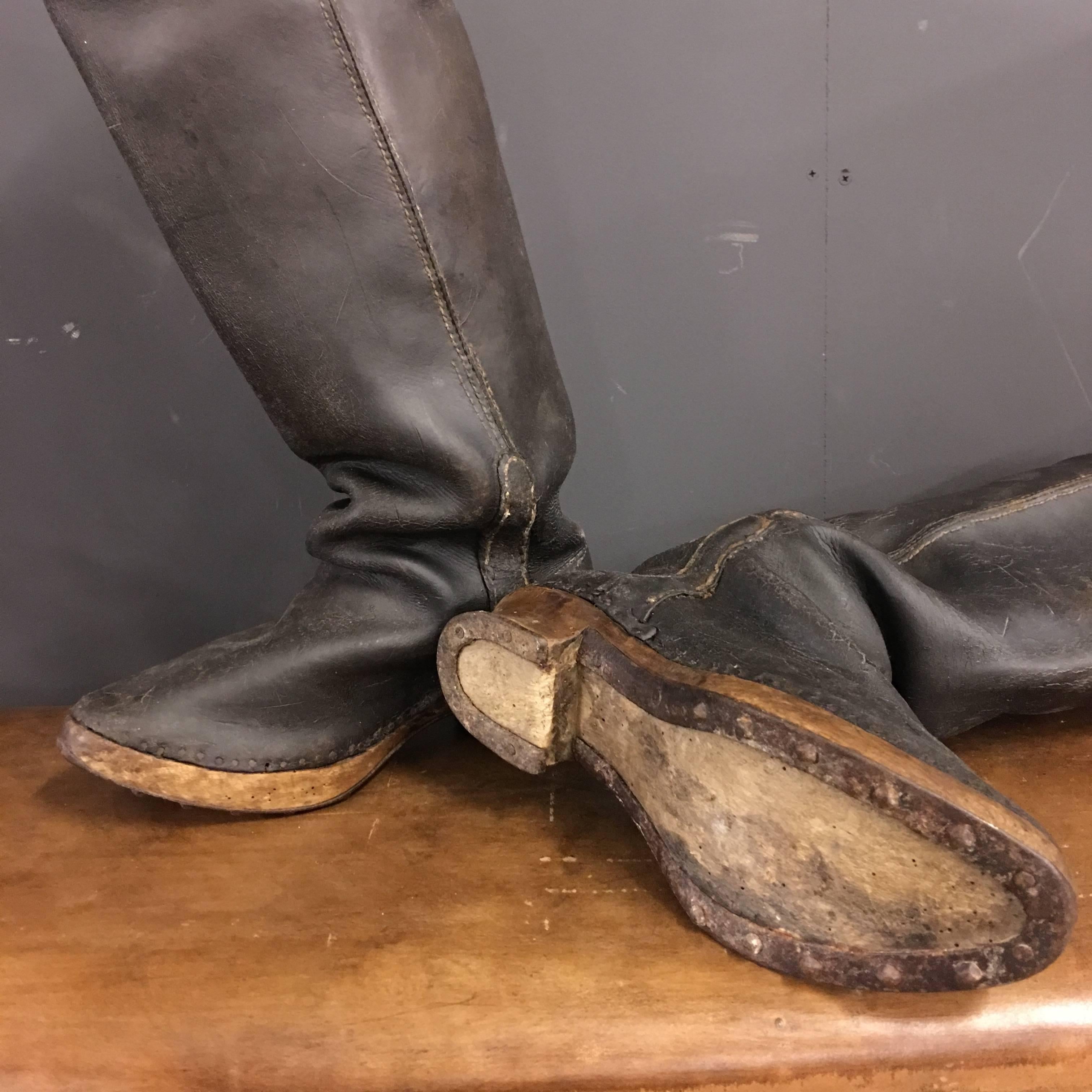 antique fisherman boots