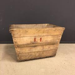 French Antique Wooden Grape Box Used for Wine and Champagne, 19th Century