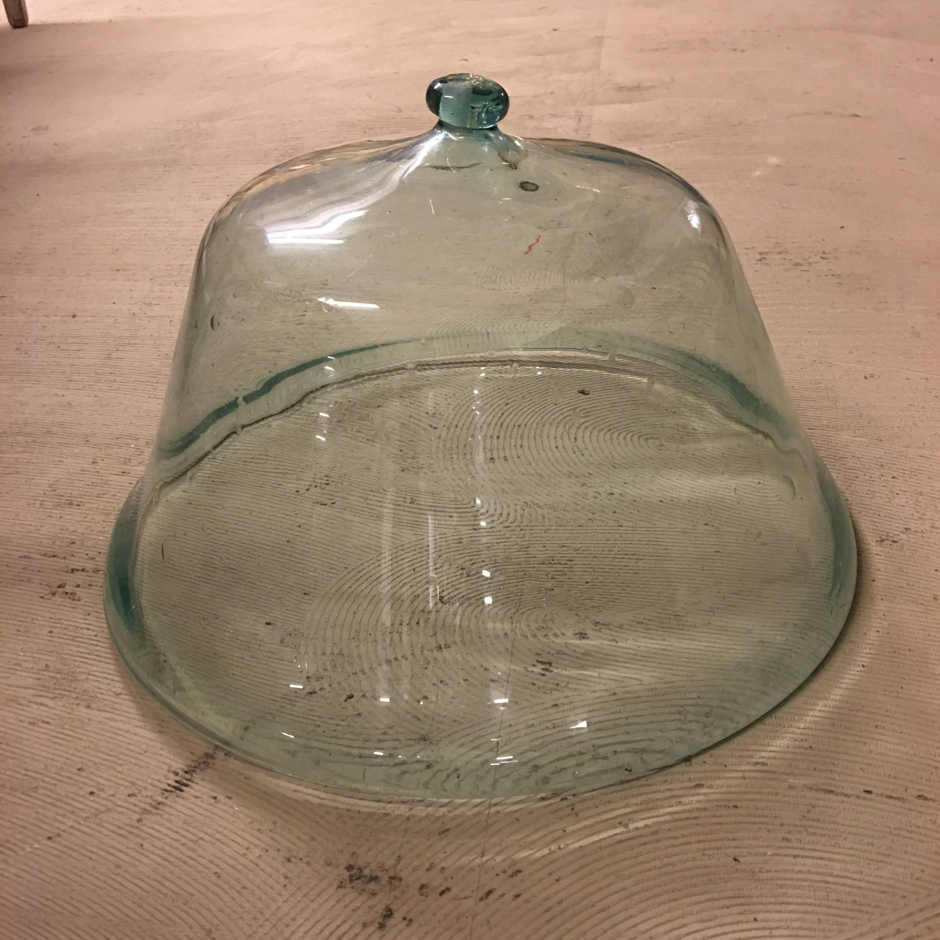 Antique French Glass Bell Cloche 19th Century 5