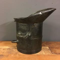 Big Antique Zinc Measuring Pitcher, French Wine Industry