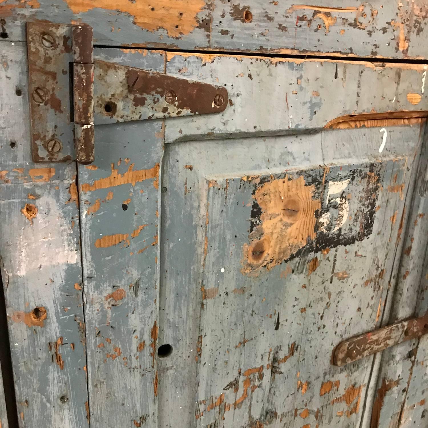 Industrial Workshop Cabinet with Great Patina For Sale 1