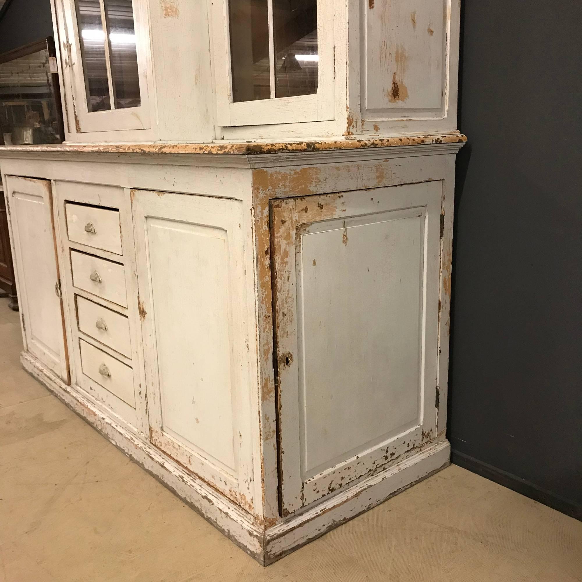 Big French Antique High Buffet Cabinet, 19th Century For Sale 3