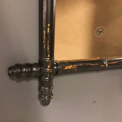 Black Faux Bamboo Mirror