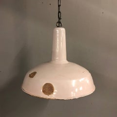 Purple Enamel Factory Pendant Light