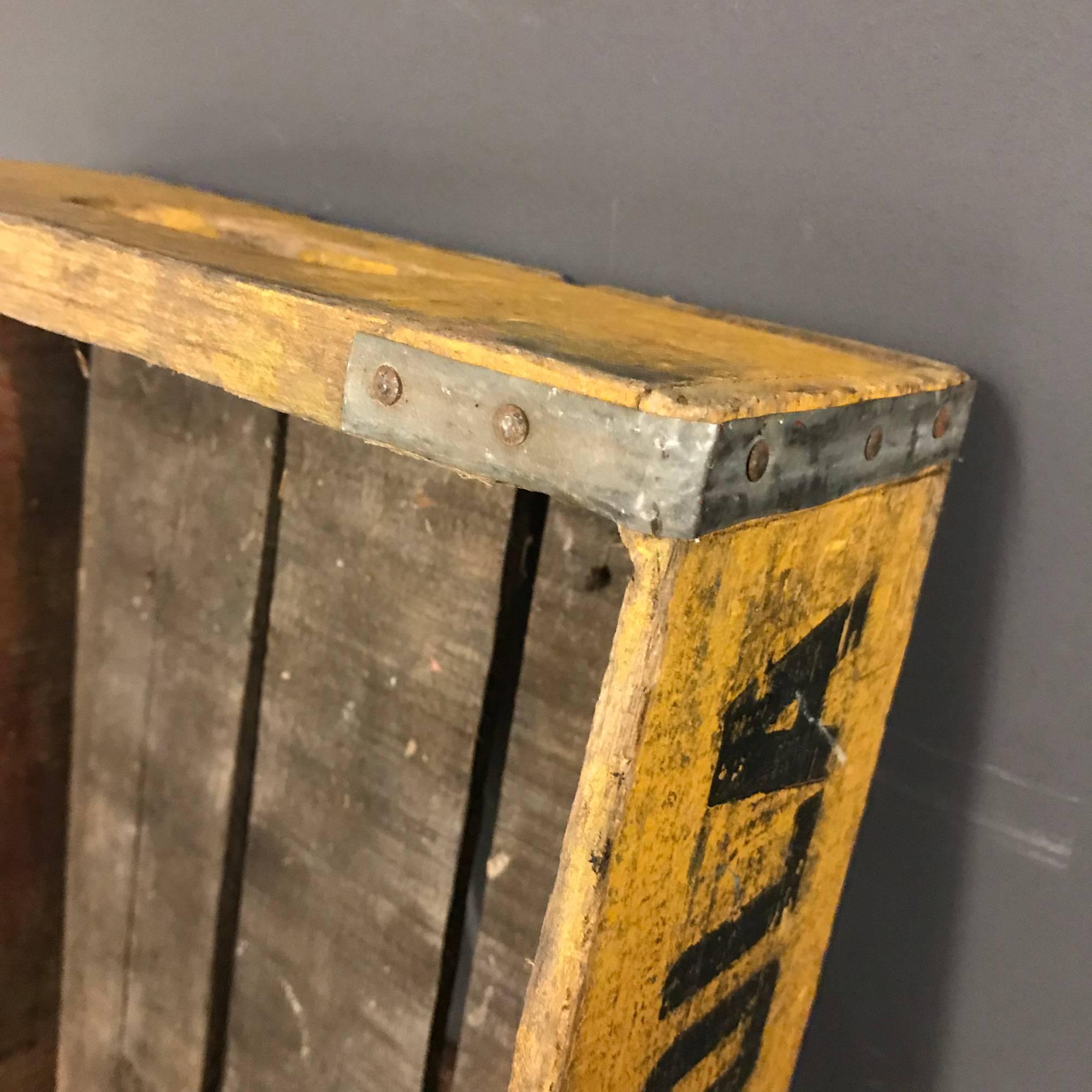 Vintage wooden double cola crate from USA.