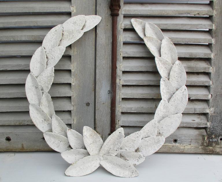 Large Decorative Metal Laurel Wreath at 1stDibs