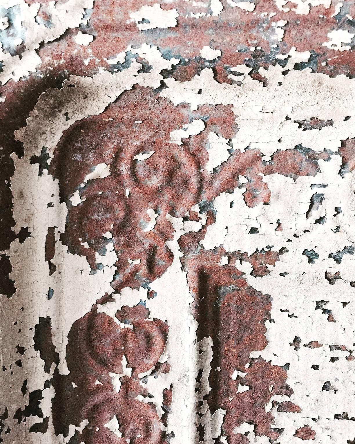 Rustic Antique 19th Century Ceiling Pressed Tin Roof Tile