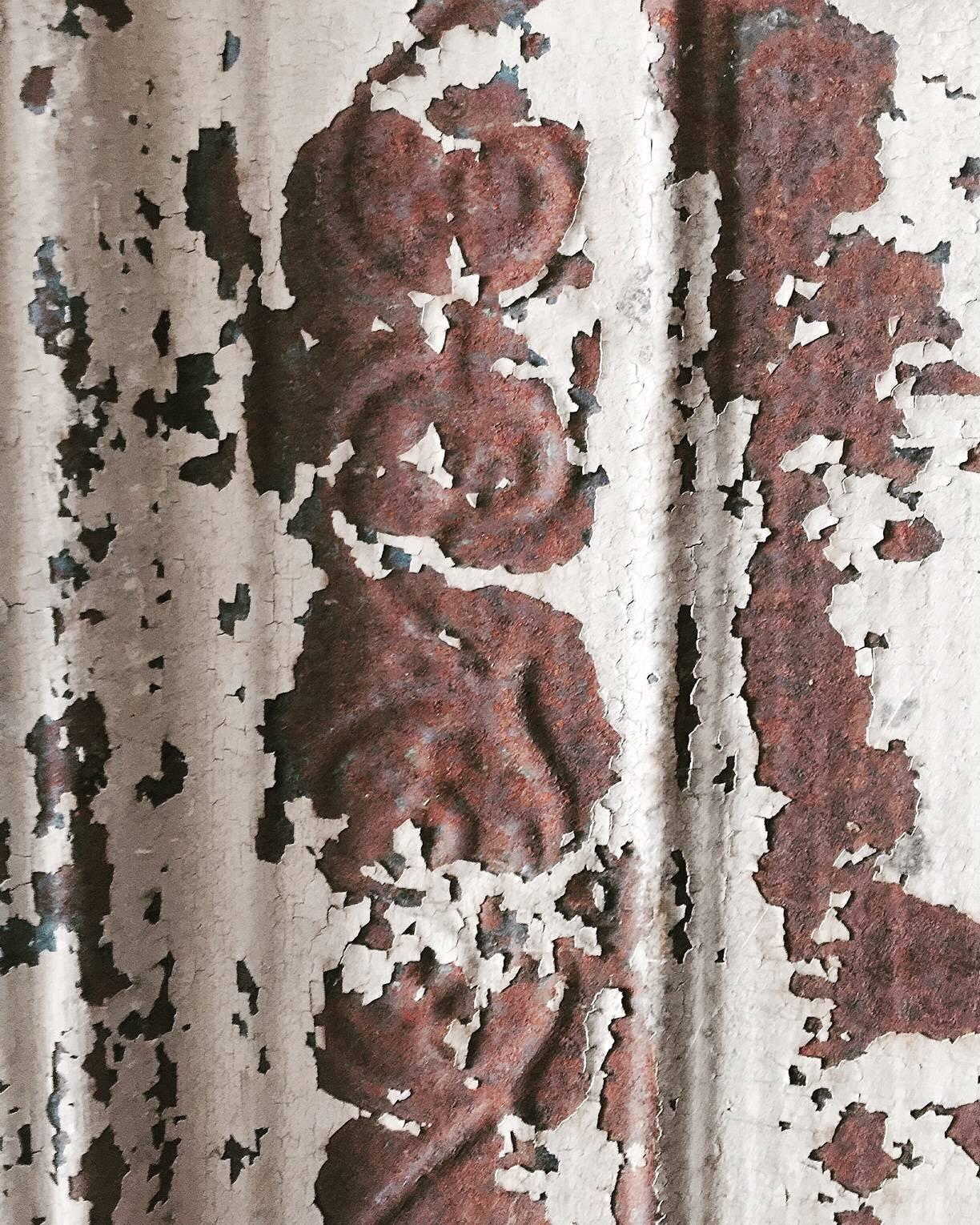 Antique 19th Century Ceiling Pressed Tin Roof Tile In Good Condition In Hartlepool, GB