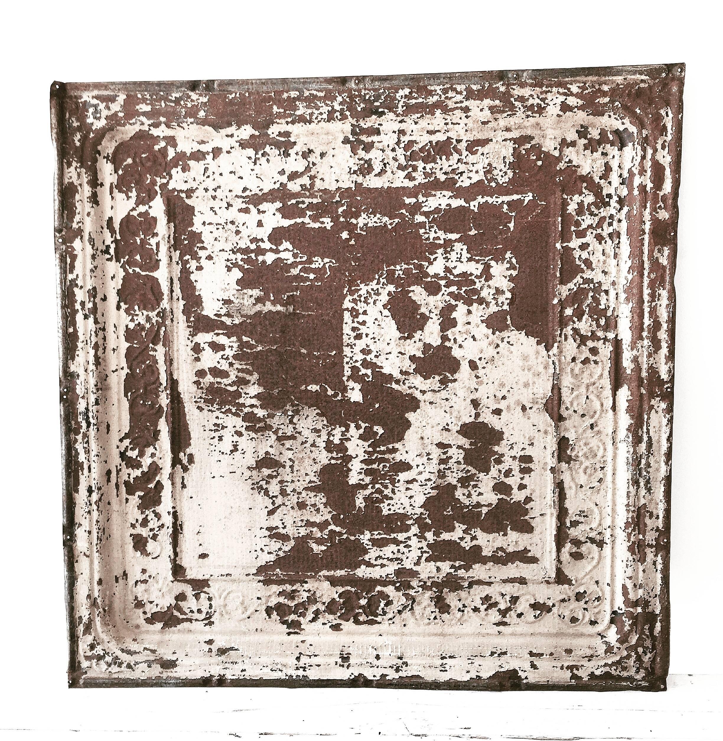 Antique tin ceiling tile.