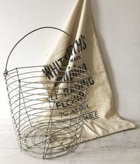 Vintage Wire Work Fruit Pickers Basket