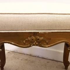 Antique French Gilt and Gesso Stool bench