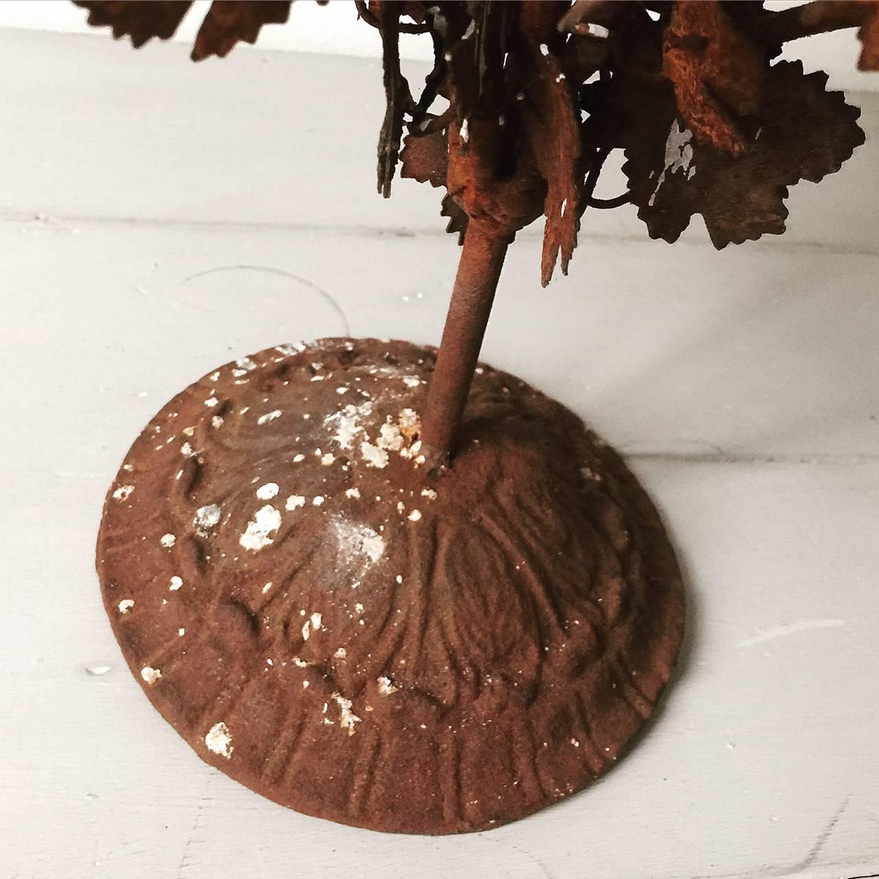 Country Vintage French Rustic Iron Candelabra Centre Piece