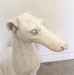 Vintage Greyhound Whippet lurcher Dog Statue  hollywood regency mid century