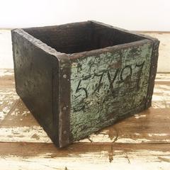 Vintage Industrial Ironmongers Wooden Storage Box