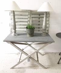 Vintage French Shabby Chic X Frame Folding Trestle Table