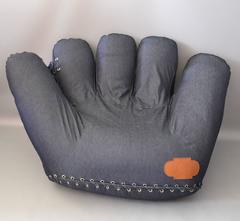 Joe Baseball Glove Lounge Chair in Denim