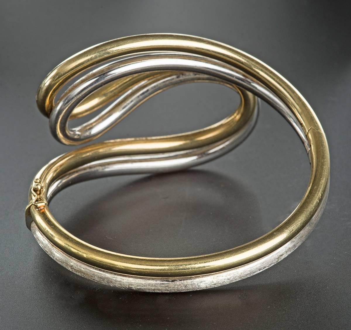 Mid-Century Modern Rare Gold Bracelet by Kollmar & Jourdan, Germany For Sale