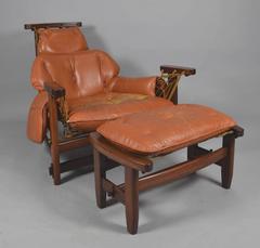Jean Gillon Captain's Chair and Ottomane