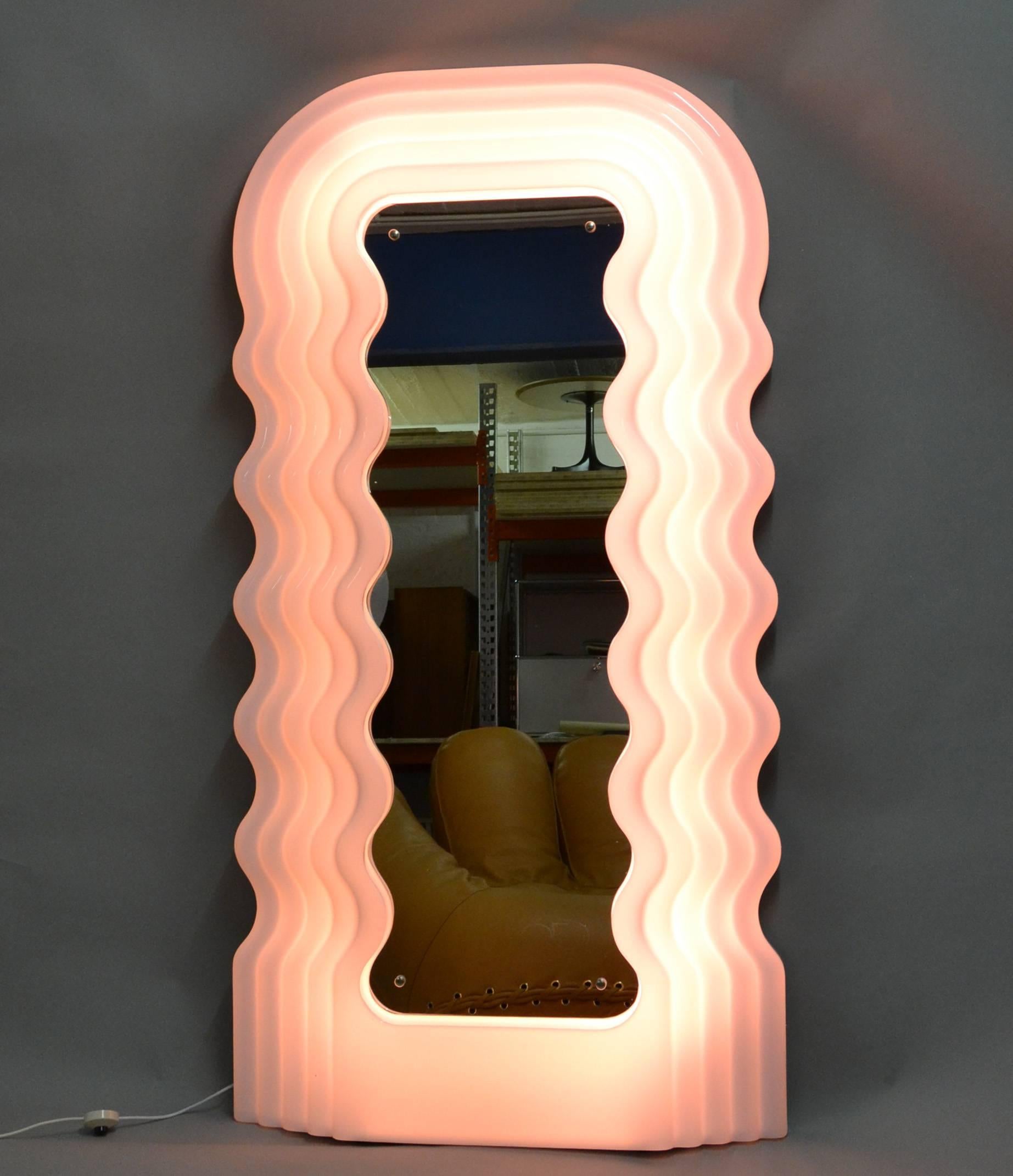 Late 20th Century Ettore Sottsass Ultrafragola Mirror by Poltronova For Sale