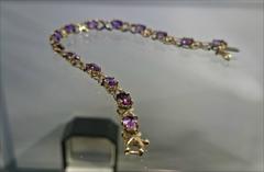 14-Karat Gold and Amethyst Tennis Bracelet