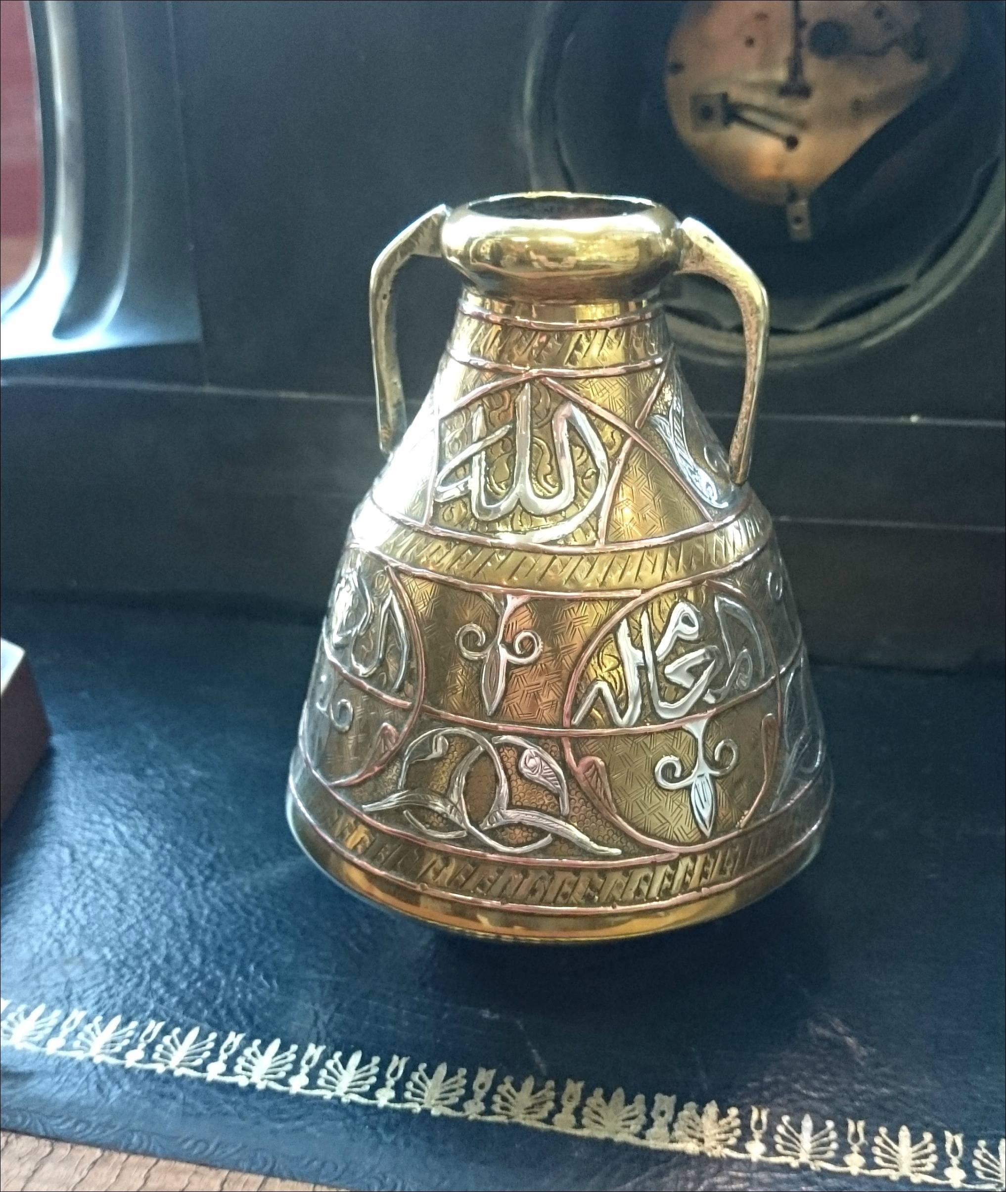 Early 20th Century Silver Copper and Brass Islamic Vessel/Vase/Jug For Sale 5