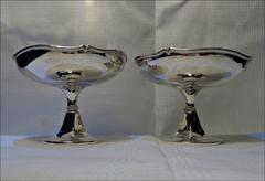 Pair of Antique Silver Tazza Cups