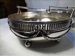 Pair of Continental 800 Silver Bowls Basket Dishes
