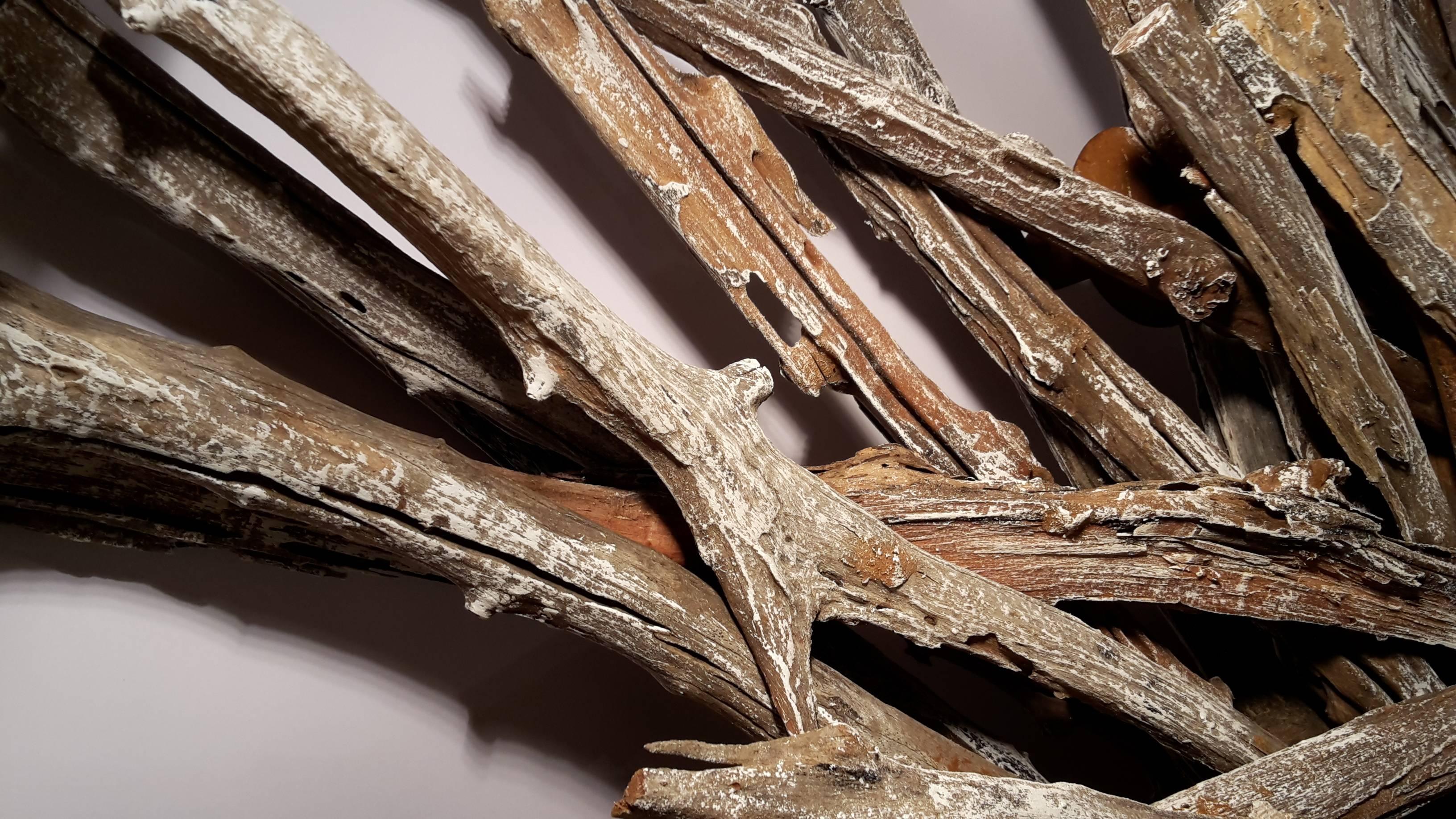 French Chandelier with Wood Branches For Sale