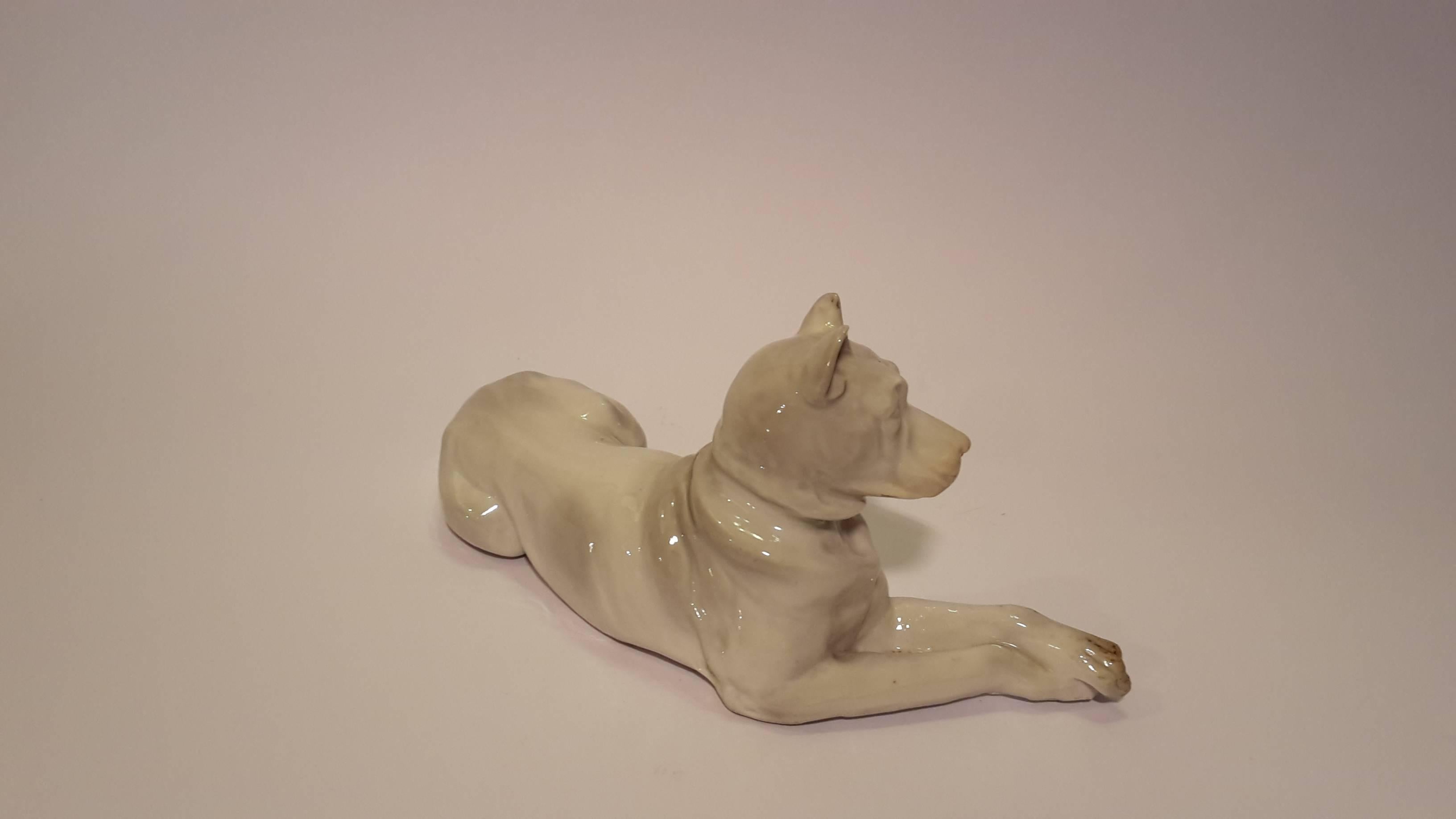 Porcelain Contemporary Sculpture of a Great Dane Dog For Sale