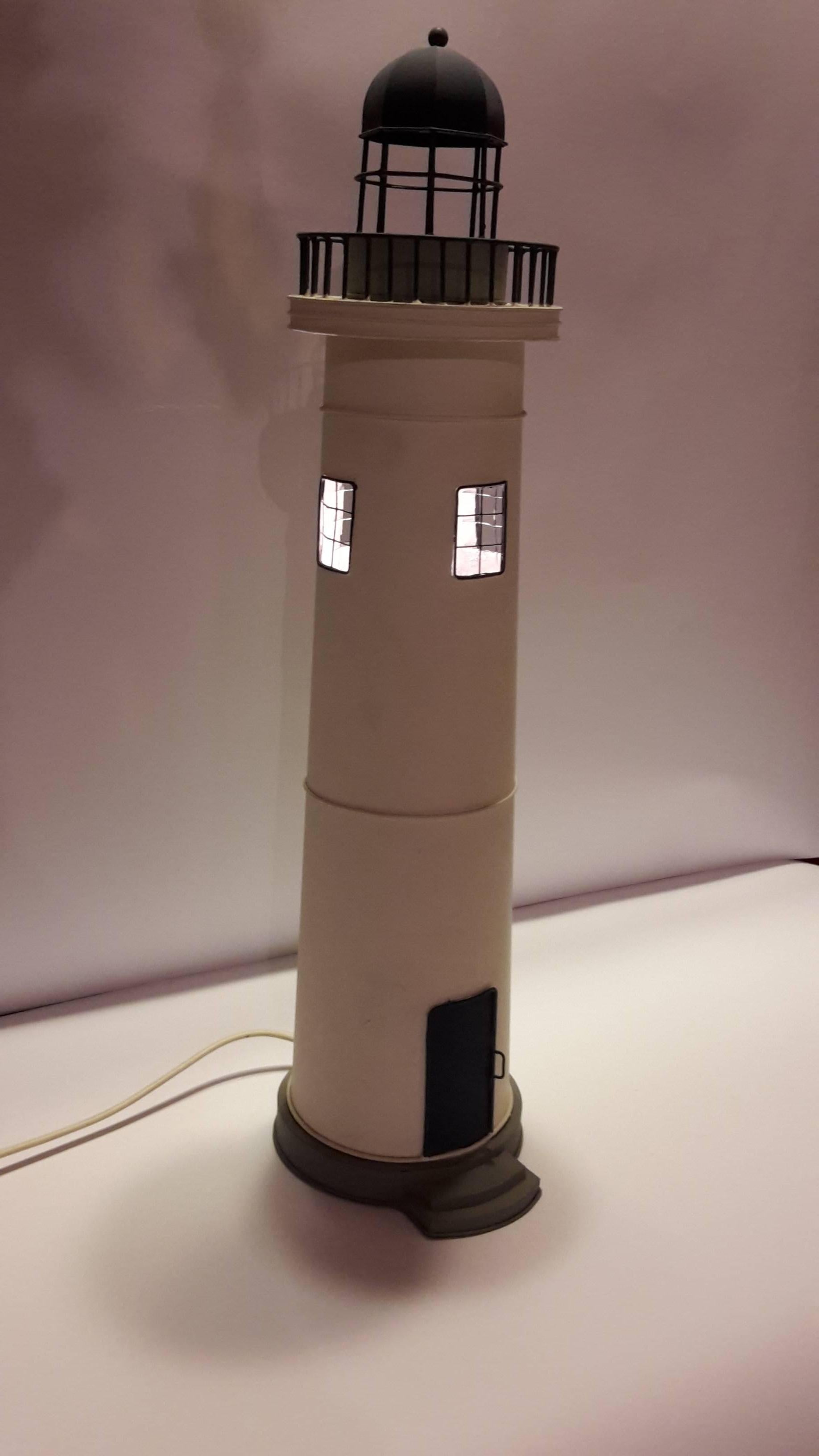 Plastic Table Lamp in Lighthouse Shape For Sale