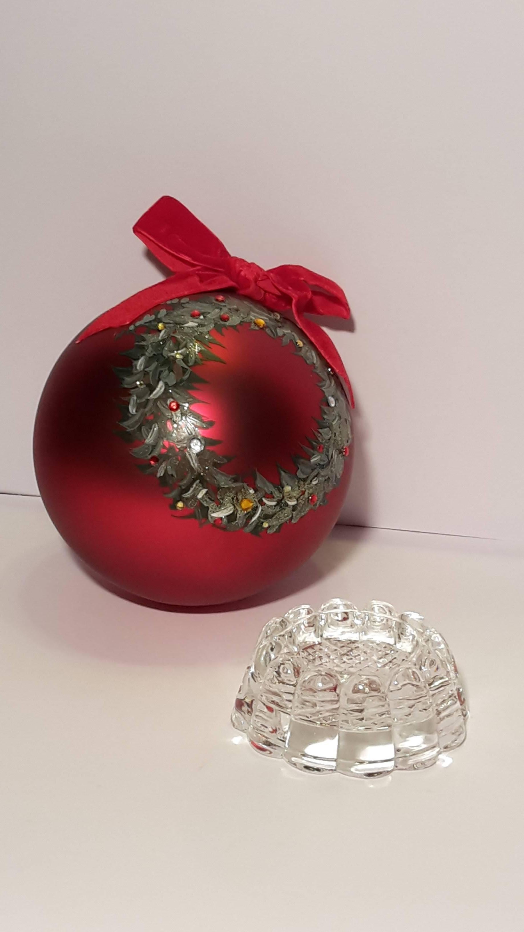 Contemporary Christmas Ball with Wreath Decoration For Sale