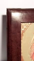 Italian Leather Picture Frame Inspired by 1940s