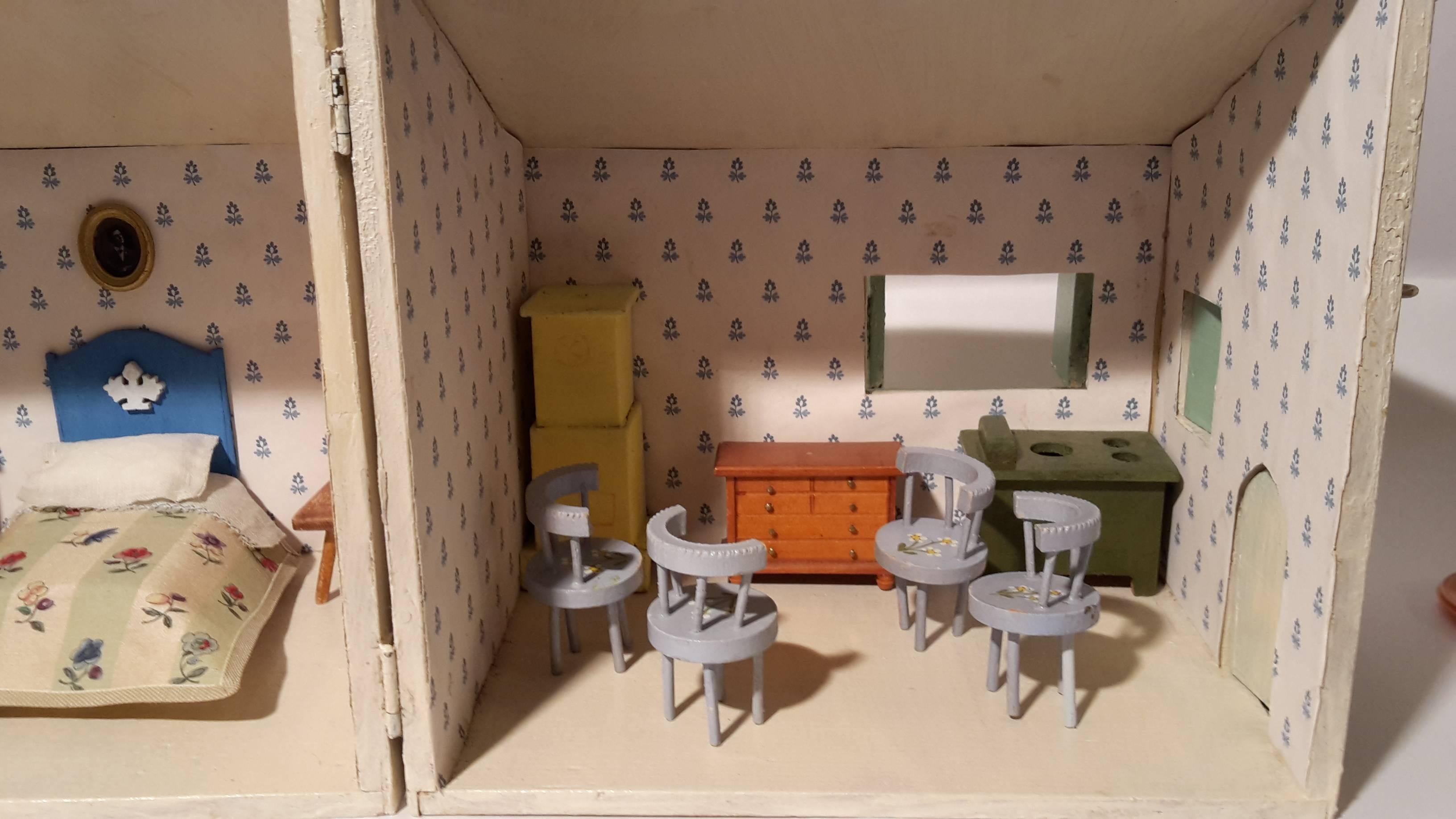 Late 20th Century Furnished Doll's House from Italy by Seventies For Sale