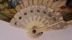 Small Italian Fan with Canvas Bag