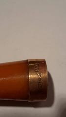 Cigarette Mouthpiece Silver Case in the Style of Victorian Gold Amber