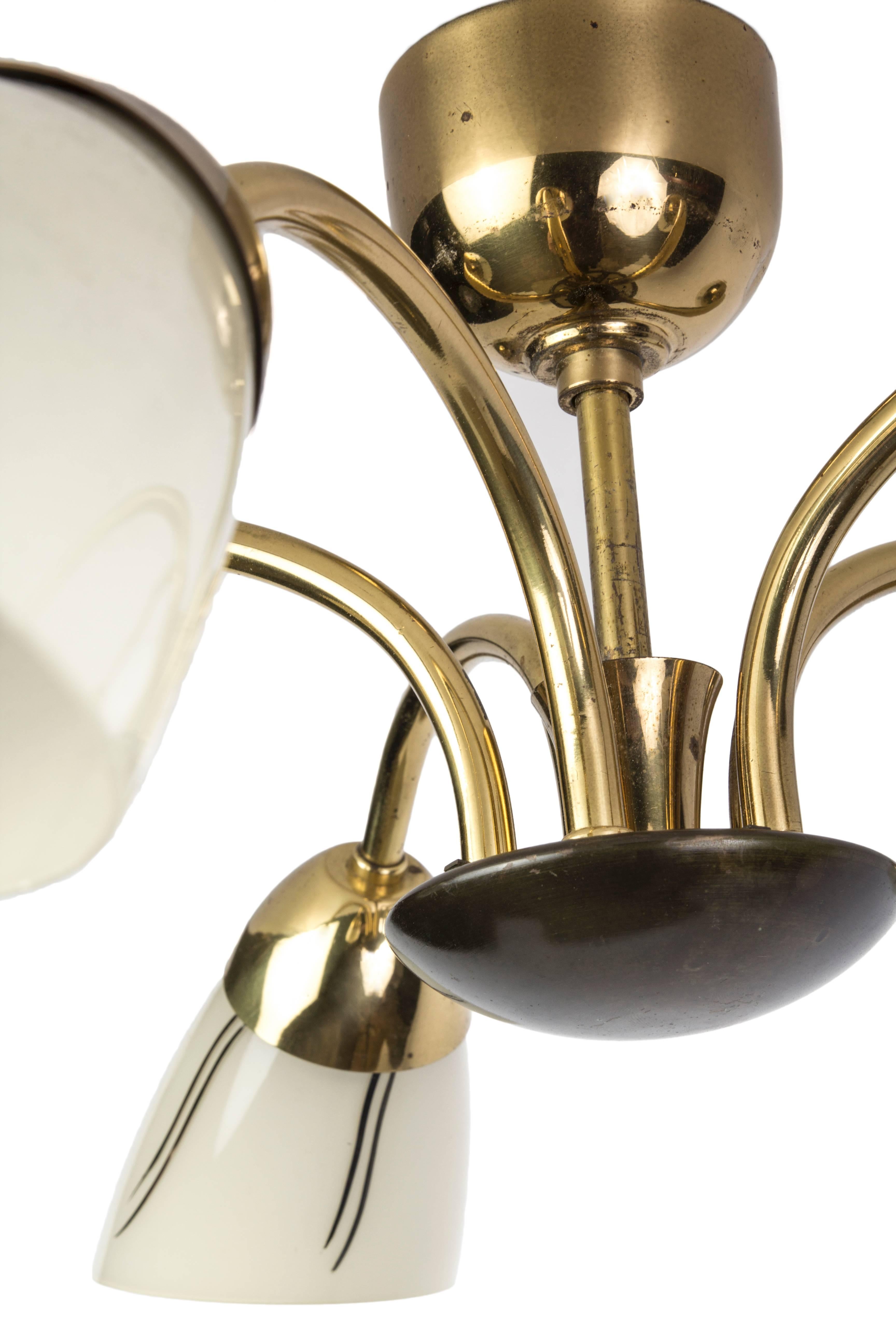 Mid-20th Century Beautiful 1950s German Mid-Century Modernist Chandelier