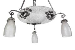 Stupendo lampadario Art Deco di Daum-Nancy