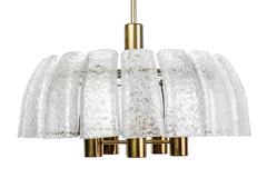 Exceptional 1950s Mid-Century Modernist Chandelier by Doria