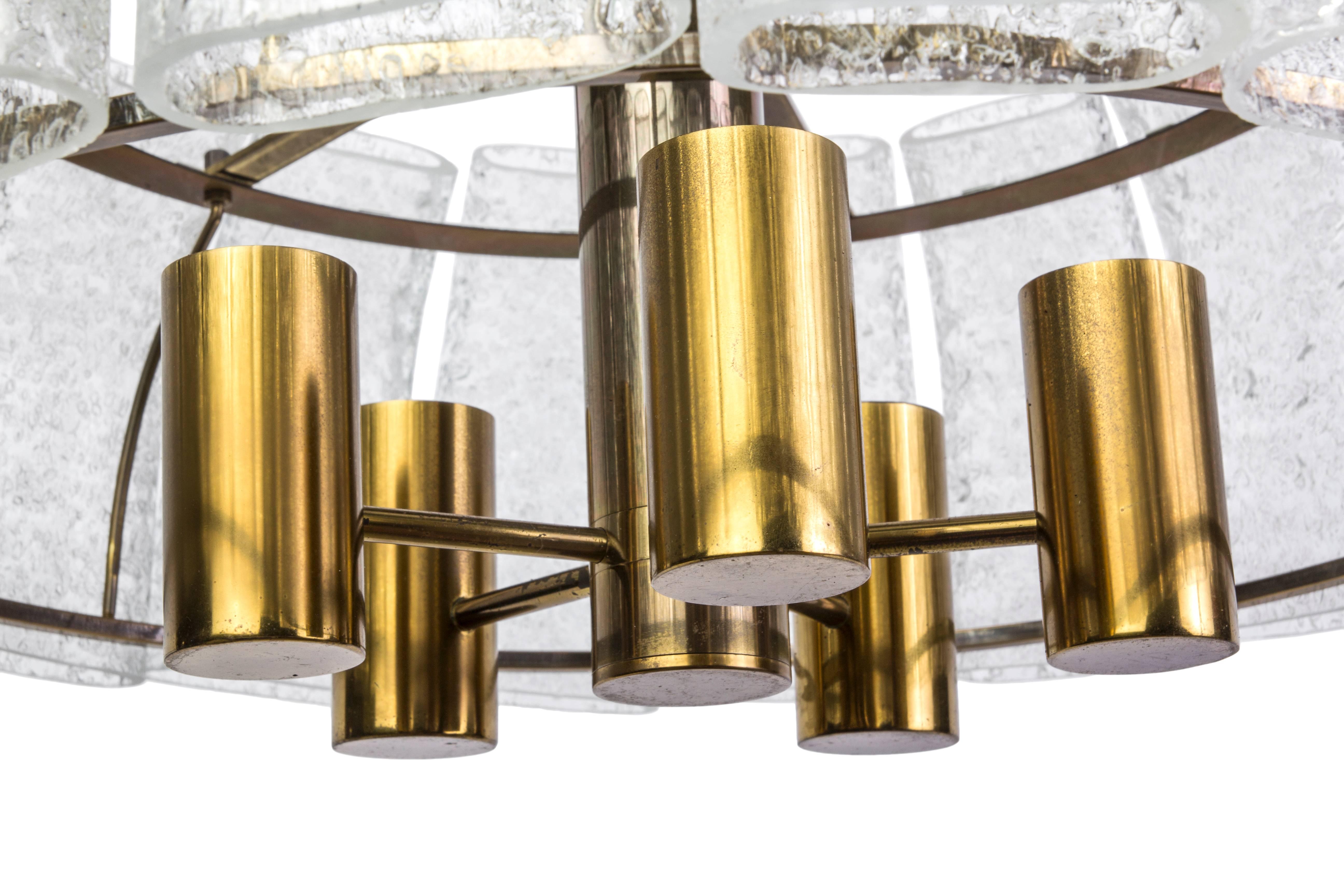 Mid-20th Century Exceptional 1950s Mid-Century Modernist Chandelier by Doria For Sale