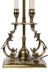 Pair of Mid-Century Modernist Stiffel Brass Candlestick Table Lamps