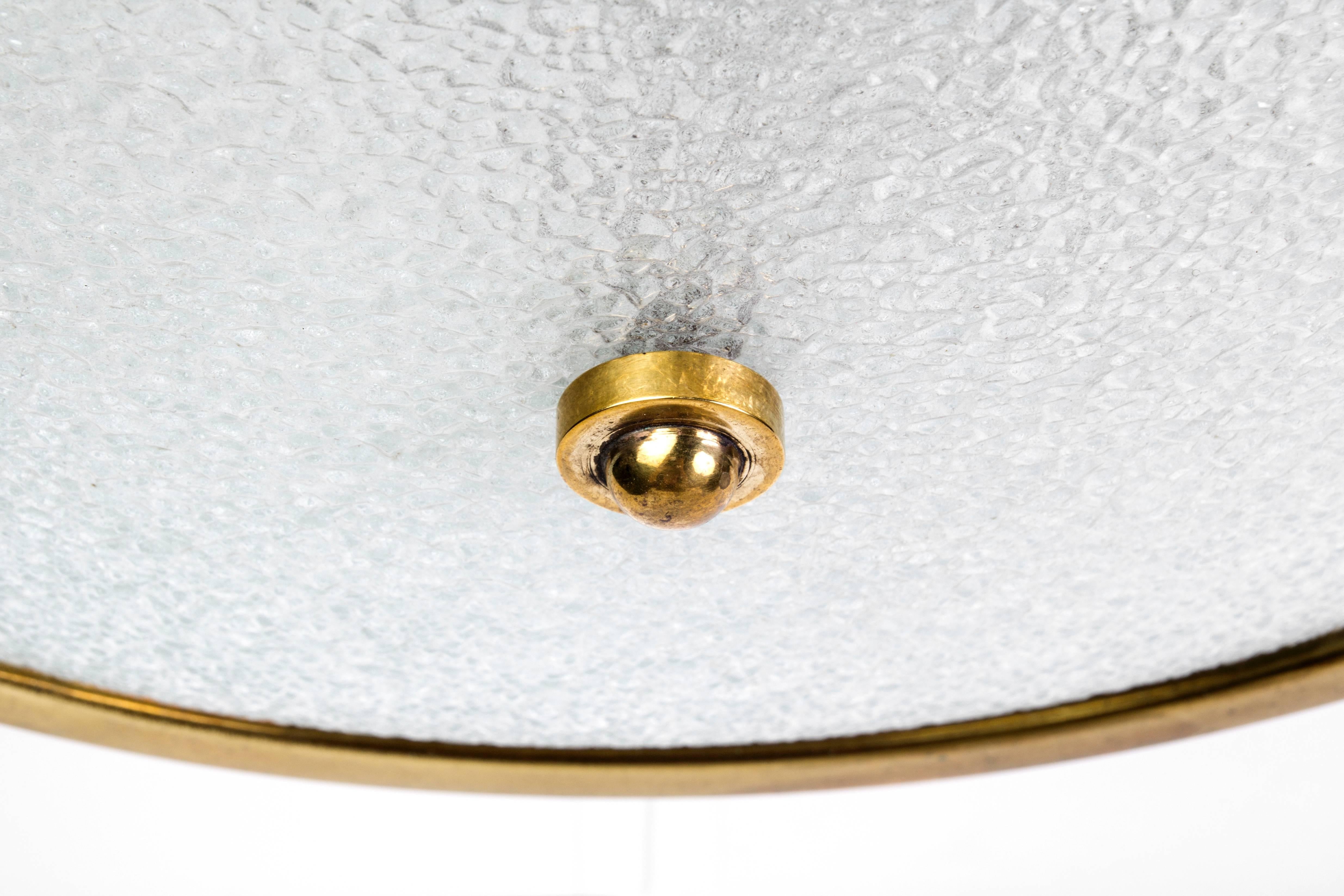 Mid-20th Century Beautiful 1940s Art Deco Flush Mount Attributed to Perzel