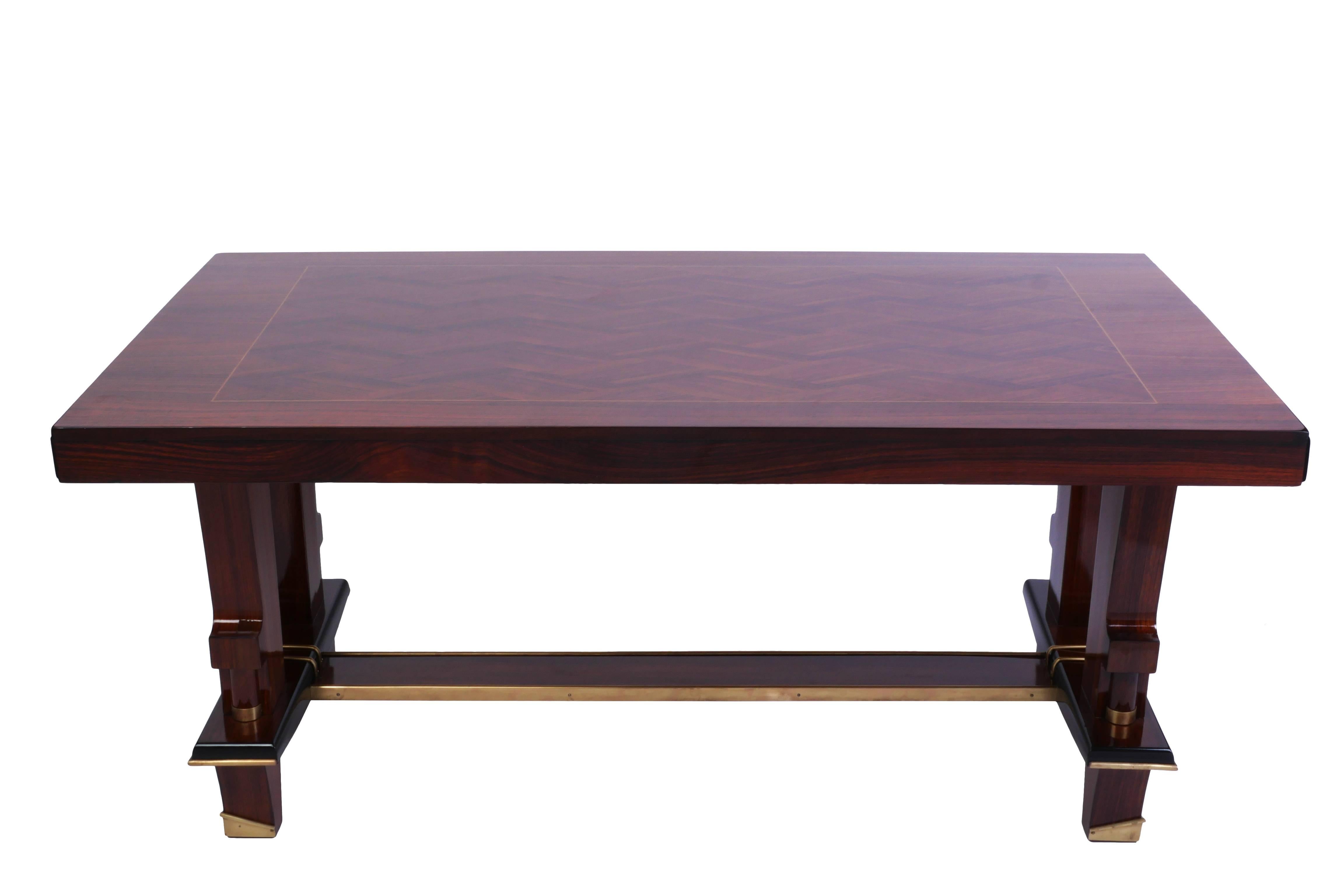 Art Deco Dining Table by Atelier Leleu For Sale