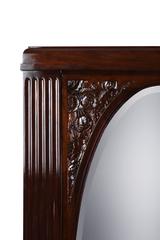 Impressive Solid Mahogany Art Deco Freestanding Grand Mirror