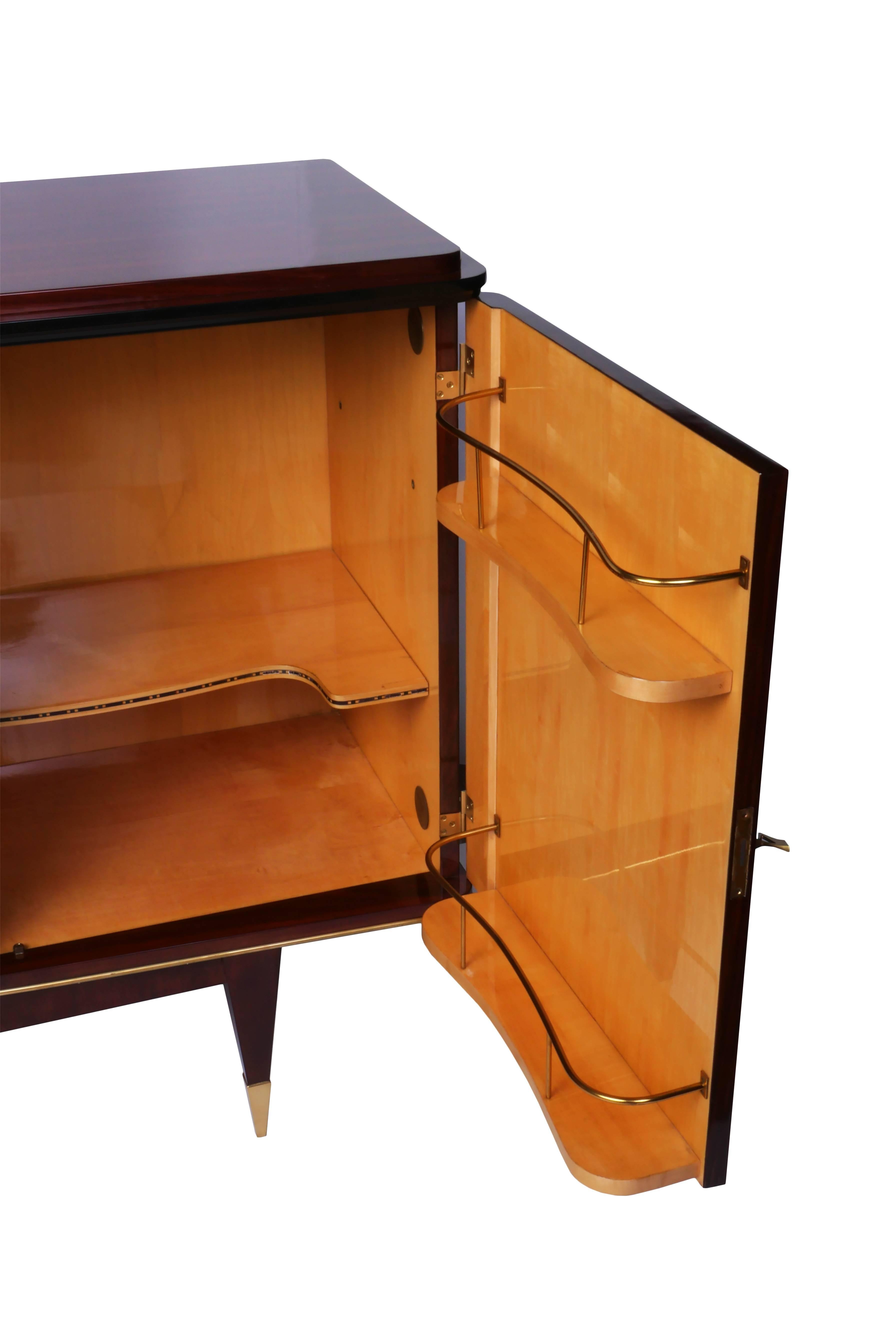 Wonderful French Art Deco Buffet or Sideboard in Frame Mahogany 1
