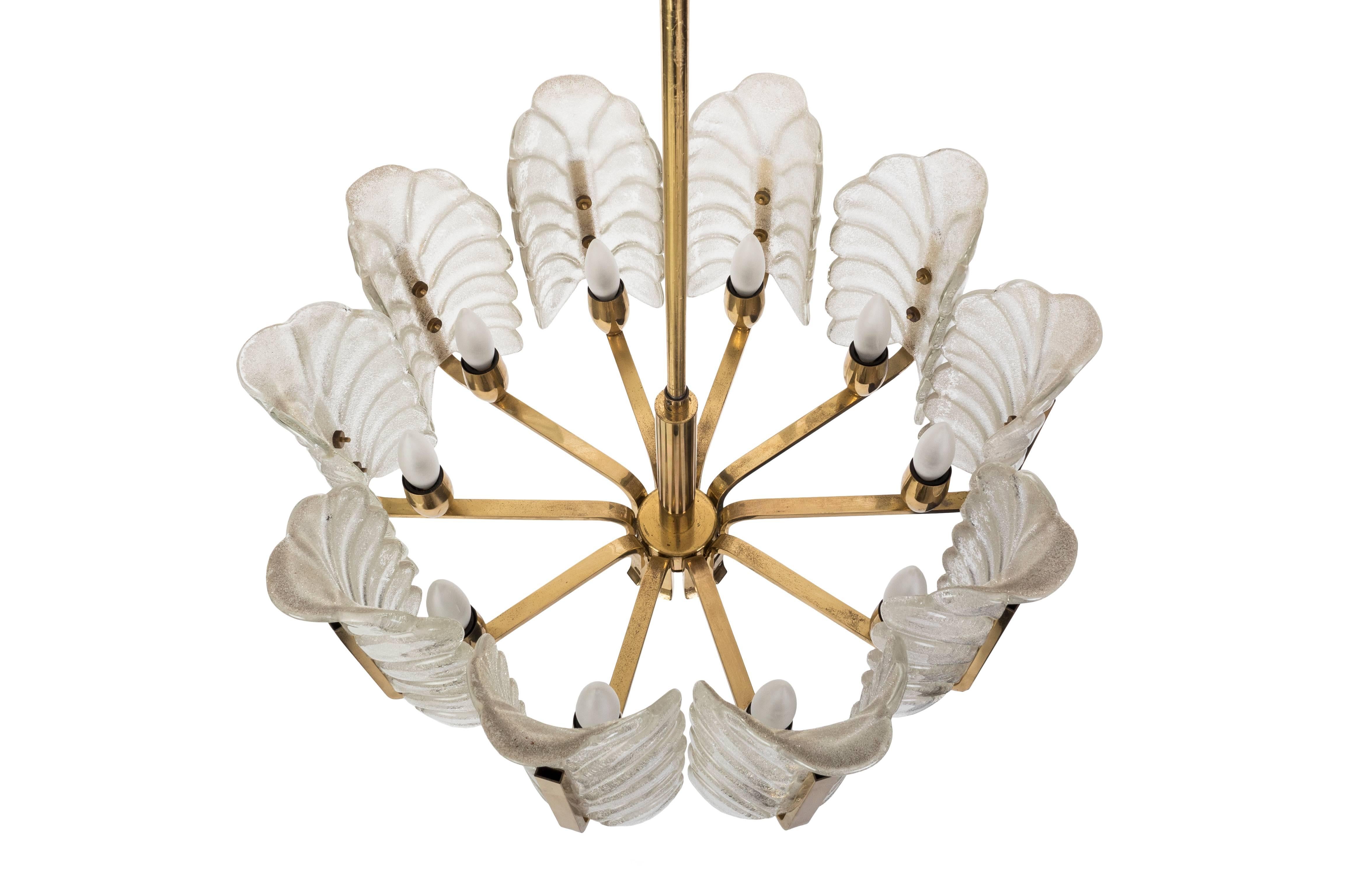 Swedish Exquisite Mid-Century Modernist Chandelier by Carl Fagerlund for Orrefors