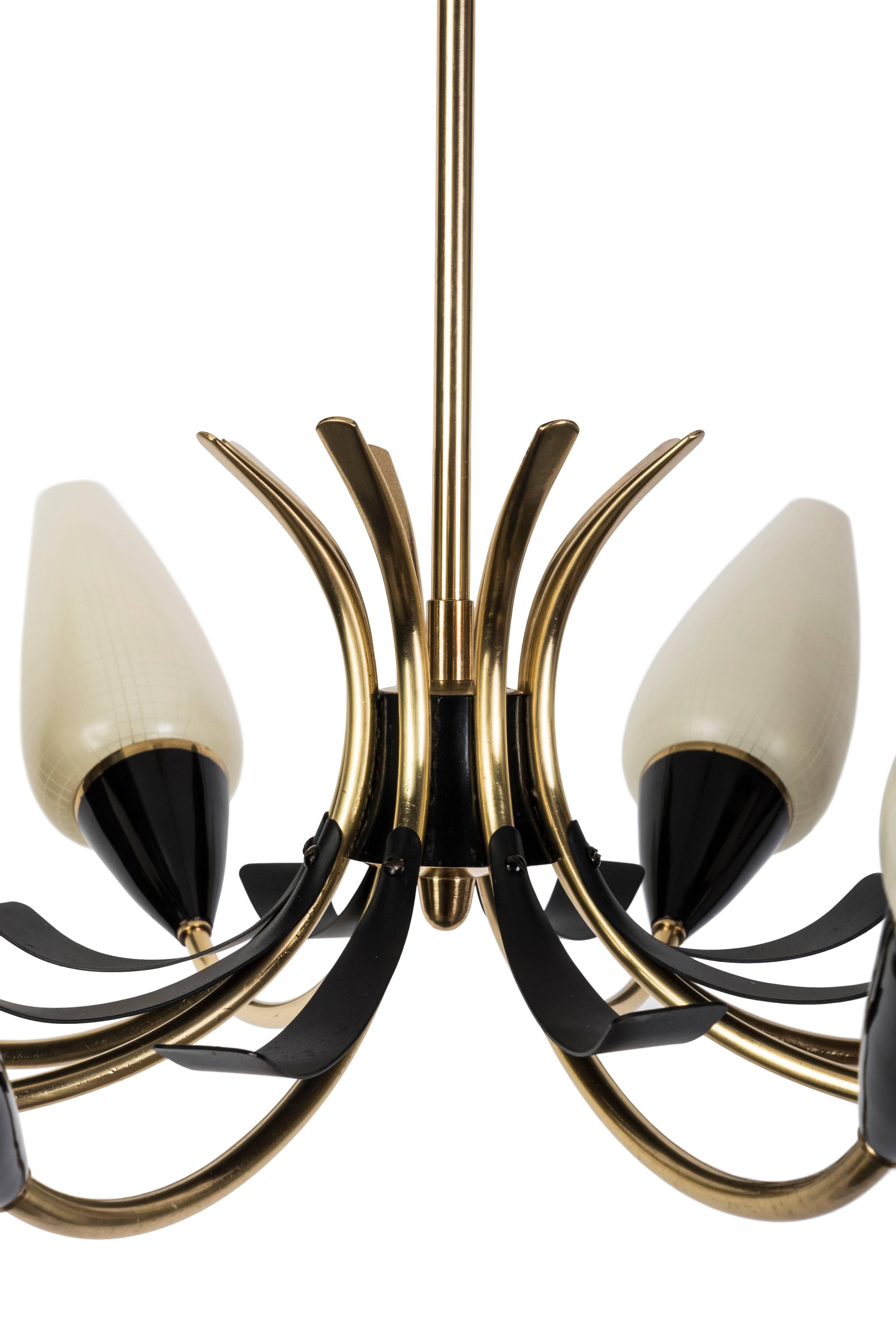 Mid-20th Century Mid-Century Modernist Blossom Form Sputnik Chandelier by Stilnovo