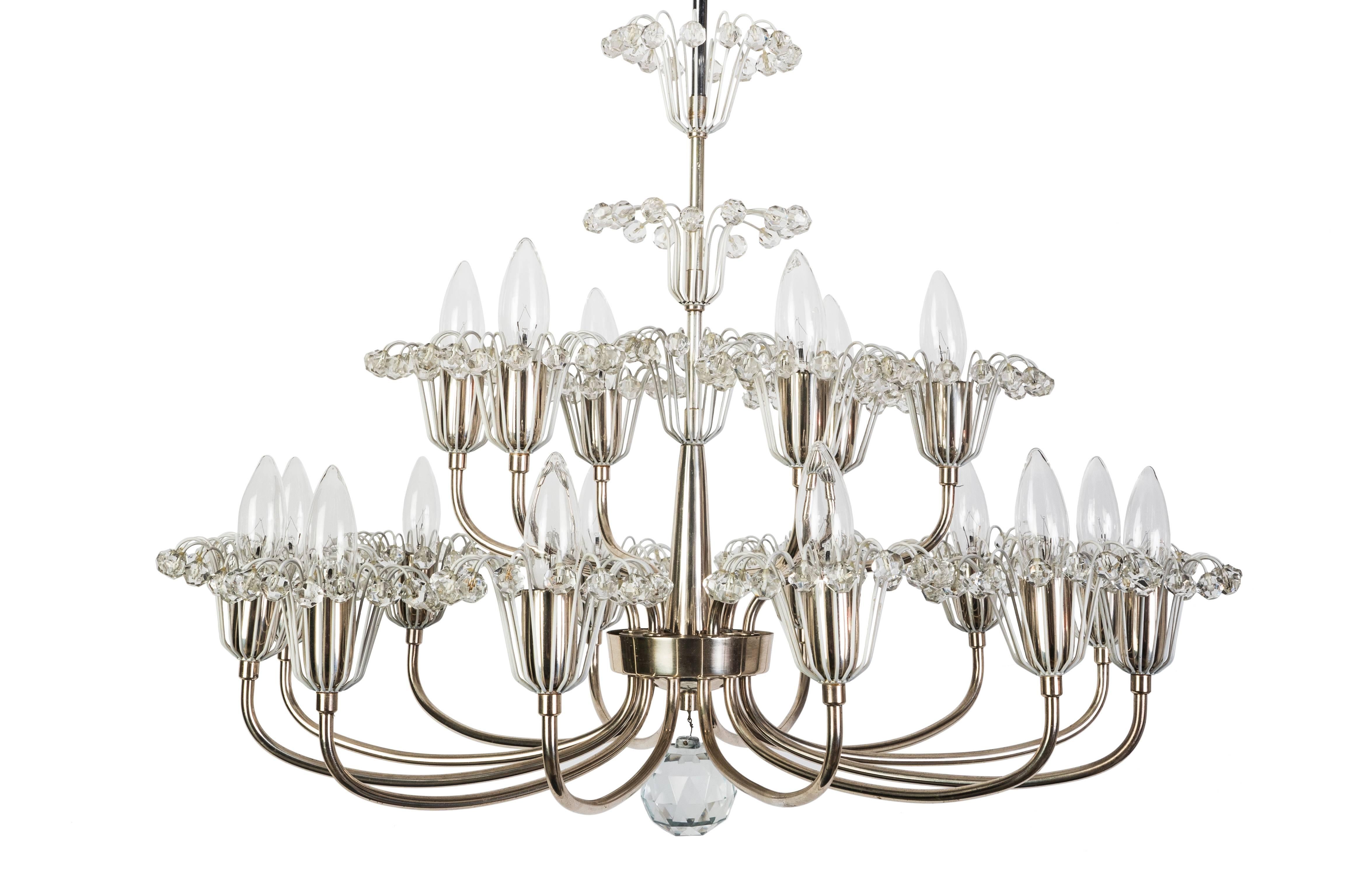 Mid-Century Modern Grand Fountain Chandelier by Emil Stejnar For Sale